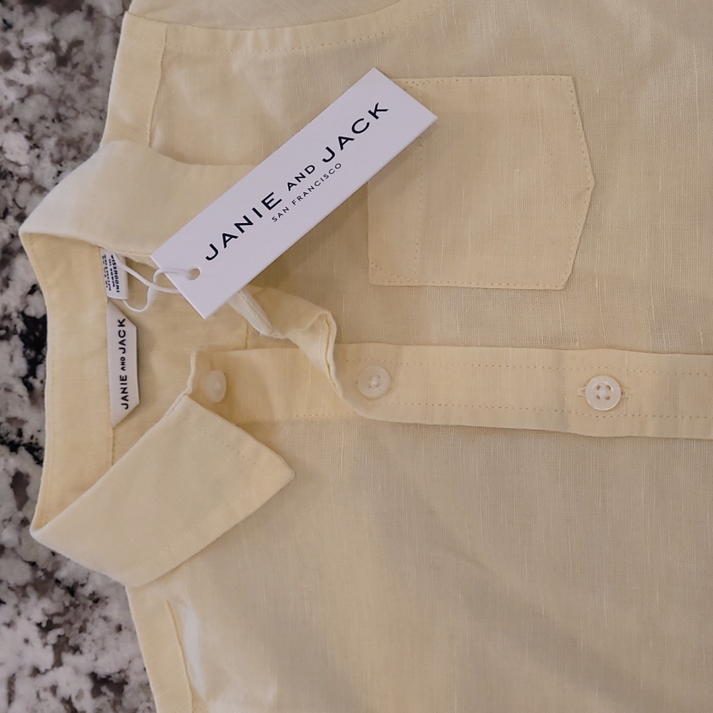 NWT JANIE AND JACK BOYS SHIRT. SIZE  18 TO 24M
